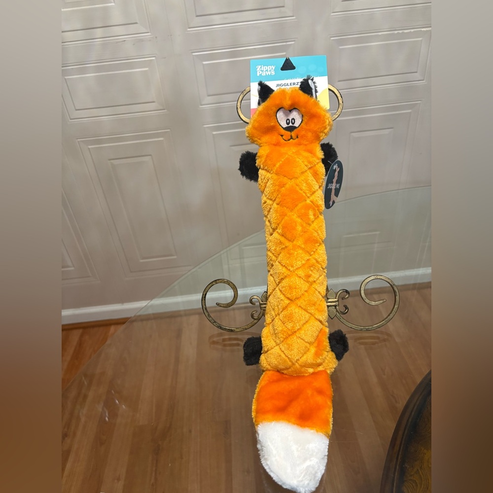 Zippy Paws - Fox 🦊 Jigglerz Tough No Stuffing Squeaky Dog Toy w/Crinkle Head 20”